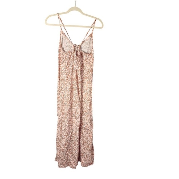Old Navy XXL Maxi V Neck Tie Back Side Slits Slip Dress Giraffe Abstract Print - Picture 6 of 13